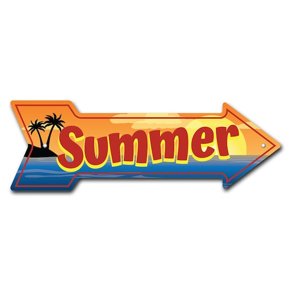 Summer Arrow Sign Funny Home Decor 30in Wide